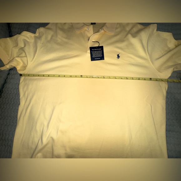Polo by Ralph Lauren interlock Yellow Polo Shirt. Higher in front Size XL NWT - Picture 7 of 12